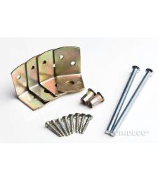 Bevestigingsset verzinkt voor 10 x 10 betonpaal.