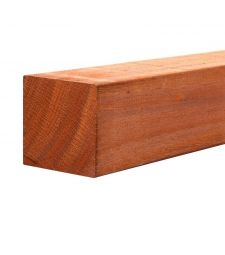 Hardhout paal geschaafd 8.8x8.8 cm.