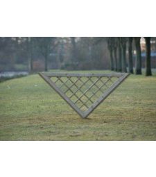 Kader voor recht scherm geimpregneerd Grenen H80xB160 cm.