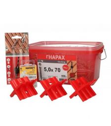 Hapax vlonderschroefset RVS. 5x50 mm. 650 st.