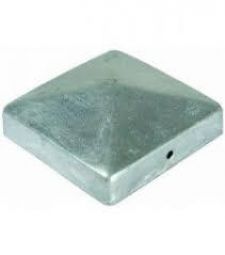 Afdekkap paal metaal Piramide 121 x 121 mm zink.