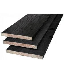 Tuinplank fijnbezaagd Zwart 2.2x20x400 cm.