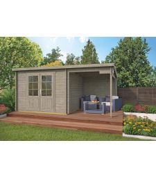 Blokhut - Tuinhuis Dora Grijs 300+200xD300