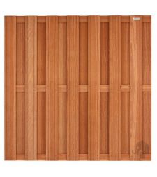 Hardhout scherm Elephant Kempas 180x180 cm. 14 plank 3 tussenlat