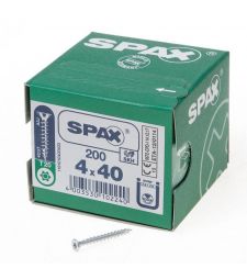 Spax Spaanplaatschroef Wirox Verzinkt Torx 4 x 40 mm - 200 stuks