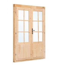 Deur Dubbel Met Raam S3 RS Vuren 166,5 x 196CM