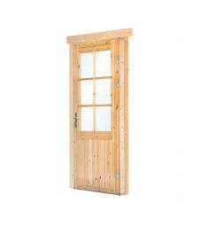 Deur Enkel Met Raam XXL LS Vuren 106,5 x 215CM