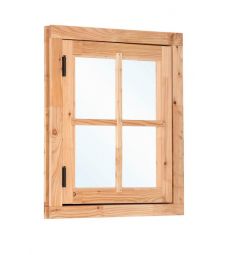 Douglas draairaam B776 x H946mm (buitenwerkse maat) incl. 2 soorten roedes, RVS 