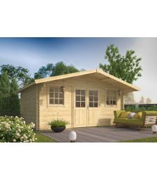 Blokhut - Tuinhuis Pavel. Houtdikte 44MM. Afmeting B500 x D380 x H 263. Onbehand