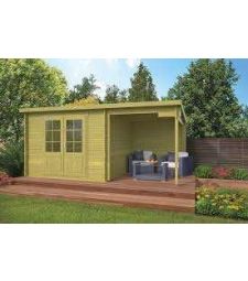 Blokhut - Tuinhuis Dora. Houtdikte 28 MM. Afmeting B300 x D300 x H217CM