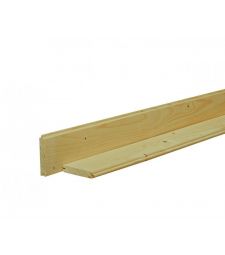 Scandinavisch vuren geschaafd dakbeschot 1,6 x 10 x 300 cm, groen geimpregneerd.