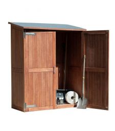 Tuinkast Hardhout Montevideo Incl. Dakleer. Afm 145x65x185cm