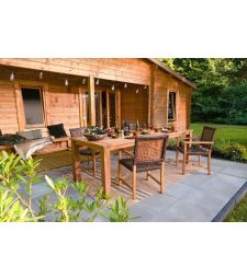 Tuintafel Modern Teak L180xB90xH78 cm.