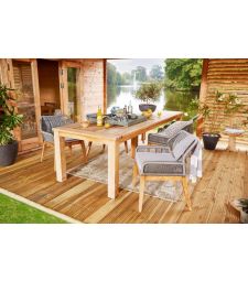 Tuintafel Rustiek Teak L300xB100xH78 CM