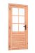 Deur Enkel Met Raam LS Red Class Wood. Afmeting 100 x 205CM